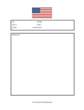 American Flag Fax Cover Sheet