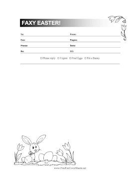 Faxy Easter Fax Cover Sheet