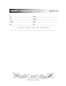 Happy Faxers Day Fax Cover Sheet