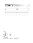 Happy Birthfax fax cover sheet