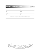 Happy Faxers Day fax cover sheet