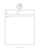 Small Monogram M fax cover sheet