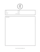 Small Monogram N fax cover sheet